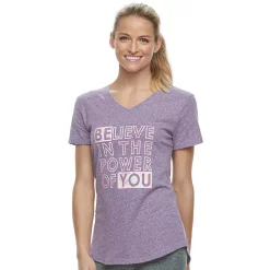 Women's Tek Gear® Essential Short Sleeve Graphic Tee -Teks Gear Clothing Shop 2631893 Believe In You