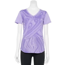 Women's Tek Gear® Essential Short Sleeve Graphic Tee -Teks Gear Clothing Shop 2631893 Light Purple Marble