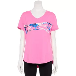 Women's Tek Gear® Essential Short Sleeve Graphic Tee -Teks Gear Clothing Shop 2631893 Pink Dye Graphic