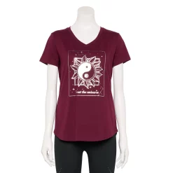 Women's Tek Gear® Essential Short Sleeve Graphic Tee -Teks Gear Clothing Shop 2631893 Sangria Flower
