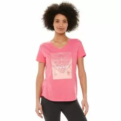 Women's Tek Gear® Essential Short Sleeve Graphic Tee -Teks Gear Clothing Shop 2631893 Stay Bold Pink