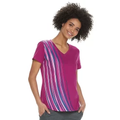 Women's Tek Gear® Essential Short Sleeve Graphic Tee -Teks Gear Clothing Shop 2631893 Swoops Pink