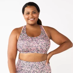 Plus Size Tek Gear® Racerback Low-Impact Sports Bra 70 Plus Size Tek Gear® Racerback Low-Impact Sports Bra -Teks Gear Clothing Shop 2750546 Coral Ditsy Floral