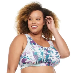 Plus Size Tek Gear® Racerback Low-Impact Sports Bra 48 Plus Size Tek Gear® Racerback Low-Impact Sports Bra -Teks Gear Clothing Shop 2750546 White Tropical Print