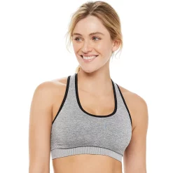 Tek Gear® Seamless Low-Impact Sports Bra -Teks Gear Clothing Shop 2976589 Mineral Black Spacedye