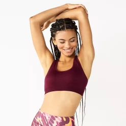 Tek Gear® Seamless Low-Impact Sports Bra -Teks Gear Clothing Shop 2976589 Night Sangria