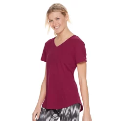 Women's Tek Gear® Essential Short Sleeve Tee -Teks Gear Clothing Shop 3090387 Cherry Fusion