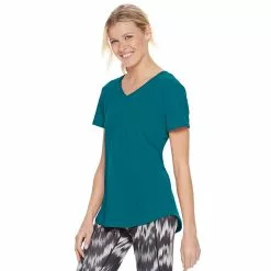 Women's Tek Gear® Essential Short Sleeve Tee -Teks Gear Clothing Shop 3090387 Night Life Teal