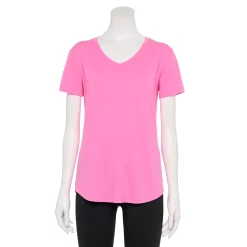 Women's Tek Gear® Essential Short Sleeve Tee -Teks Gear Clothing Shop 3090387 Pink Trillion