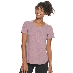 Women's Tek Gear® Essential Short Sleeve Tee -Teks Gear Clothing Shop 3090387 Ruby Gemstone Heather