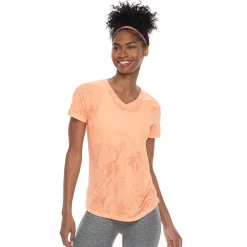 Women's Tek Gear® Essential Burnout Tee -Teks Gear Clothing Shop 3090912 Burnout Flower Orange