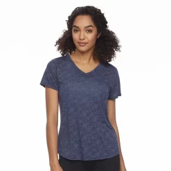 Petite Tek Gear® Moisture-Wicking V-Neck Tee -Teks Gear Clothing Shop 3220626 Navy Romance