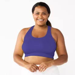 Plus Size Tek Gear® Seamless Low-Impact Sports Bra -Teks Gear Clothing Shop 3548821 Ava Lavender
