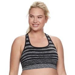 Plus Size Tek Gear® Seamless Low-Impact Sports Bra -Teks Gear Clothing Shop 3548821 Black