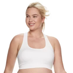 Plus Size Tek Gear® Seamless Low-Impact Sports Bra -Teks Gear Clothing Shop 3548821 New White