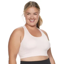 Plus Size Tek Gear® Seamless Low-Impact Sports Bra -Teks Gear Clothing Shop 3548821 Pink Layer
