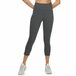 Women's Tek Gear® Essential High-Waisted Capri Leggings -Teks Gear Clothing Shop 3977494 Slate Heather