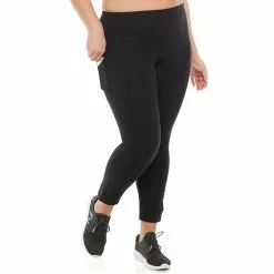 Plus Size Tek Gear® Pocket High-Waisted 7/8 Leggings -Teks Gear Clothing Shop 4219703 Black