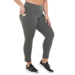 Plus Size Tek Gear® Pocket High-Waisted 7/8 Leggings -Teks Gear Clothing Shop 4219703 Ink Heather
