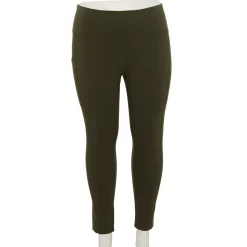 Plus Size Tek Gear® Pocket High-Waisted 7/8 Leggings -Teks Gear Clothing Shop 4219703 Olive Landis