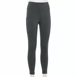 Women's Tek Gear® Essential High-Waisted Leggings -Teks Gear Clothing Shop 4276683 Dark Gray