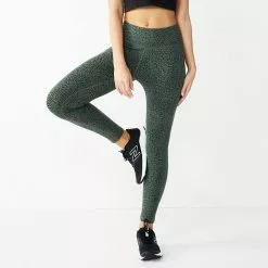 Women's Tek Gear® Essential High-Waisted Leggings -Teks Gear Clothing Shop 4276683 Olive Cheetah