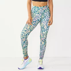 Women's Tek Gear® High-Waisted Pocket Leggings -Teks Gear Clothing Shop 4490797 Teal Leopard