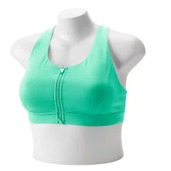 Plus Size Tek Gear® Zip-Front Medium Impact Sports Bra -Teks Gear Clothing Shop 4787908 Aqua Stone