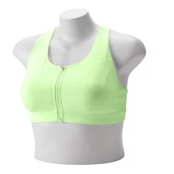 Plus Size Tek Gear® Zip-Front Medium Impact Sports Bra -Teks Gear Clothing Shop 4787908 Brisk Mint