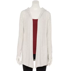 Women's Tek Gear® French Terry Hooded Wrap -Teks Gear Clothing Shop 4997889 Light Shade Heather