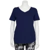 Plus Size Tek Gear® Core V-Neck Tee -Teks Gear Clothing Shop 4998289 Navy Romance