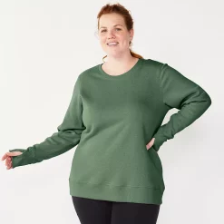 Plus Size Tek Gear® Ultrasoft Fleece Crewneck Sweatshirt 106 Plus Size Tek Gear® Ultrasoft Fleece Crewneck Sweatshirt -Teks Gear Clothing Shop 5000133 Esta Olive