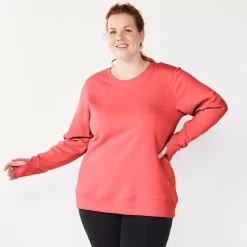 Plus Size Tek Gear® Ultrasoft Fleece Crewneck Sweatshirt 110 Plus Size Tek Gear® Ultrasoft Fleece Crewneck Sweatshirt -Teks Gear Clothing Shop 5000133 Fanatic Pink