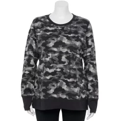 Plus Size Tek Gear® Ultrasoft Fleece Crewneck Sweatshirt 65 Plus Size Tek Gear® Ultrasoft Fleece Crewneck Sweatshirt -Teks Gear Clothing Shop 5000133 Gray Camo