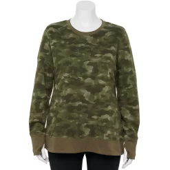 Plus Size Tek Gear® Ultrasoft Fleece Crewneck Sweatshirt 79 Plus Size Tek Gear® Ultrasoft Fleece Crewneck Sweatshirt -Teks Gear Clothing Shop 5000133 Olive Camo