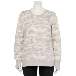 Plus Size Tek Gear® Ultrasoft Fleece Crewneck Sweatshirt 98 Plus Size Tek Gear® Ultrasoft Fleece Crewneck Sweatshirt -Teks Gear Clothing Shop 5000133 White Camo