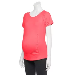 Maternity Tek Gear® Workout Tee -Teks Gear Clothing Shop 5014605 Frantic Pink