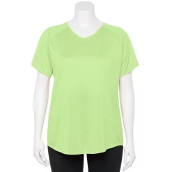 Plus Size Tek Gear® Performance Core V-Neck Tee -Teks Gear Clothing Shop 5016444 Brisk Mint