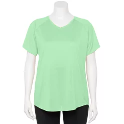 Plus Size Tek Gear® Performance Core V-Neck Tee -Teks Gear Clothing Shop 5016444 Glaze Green