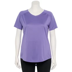 Plus Size Tek Gear® Performance Core V-Neck Tee -Teks Gear Clothing Shop 5016444 Piper Purple
