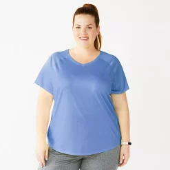 Plus Size Tek Gear® Performance Core V-Neck Tee -Teks Gear Clothing Shop 5016444 Presley Purple