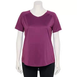 Plus Size Tek Gear® Performance Core V-Neck Tee -Teks Gear Clothing Shop 5016444 Ravishing Orchid