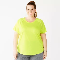 Plus Size Tek Gear® Performance Core V-Neck Tee -Teks Gear Clothing Shop 5016444 Sunrise Glow
