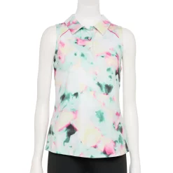 Women's Tek Gear® Sleeveless Golf Polo -Teks Gear Clothing Shop 5068427 Aqua Multi Dye