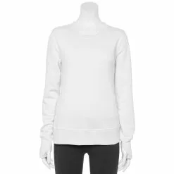 Petite Tek Gear® Ultrasoft Fleece Crewneck Sweatshirt -Teks Gear Clothing Shop 5146364 Modern White