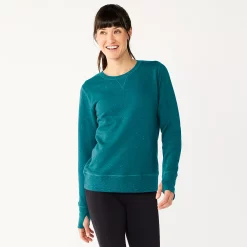 Petite Tek Gear® Ultrasoft Fleece Crewneck Sweatshirt -Teks Gear Clothing Shop 5146364 Night Life Teal