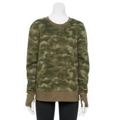Petite Tek Gear® Ultrasoft Fleece Crewneck Sweatshirt -Teks Gear Clothing Shop 5146364 Olive Camo