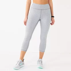 Plus Size Tek Gear® Pocket High-Waisted Capri Leggings -Teks Gear Clothing Shop 5182885 Gray