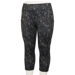 Plus Size Tek Gear® Pocket High-Waisted Capri Leggings -Teks Gear Clothing Shop 5182885 Slate Shapes