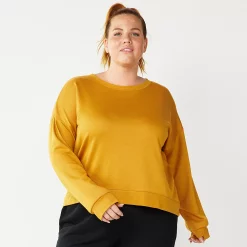 Plus Size Tek Gear® Crewneck Fleece Sweatshirt 13 Plus Size Tek Gear® Crewneck Fleece Sweatshirt -Teks Gear Clothing Shop 5187076 Brassy Gold